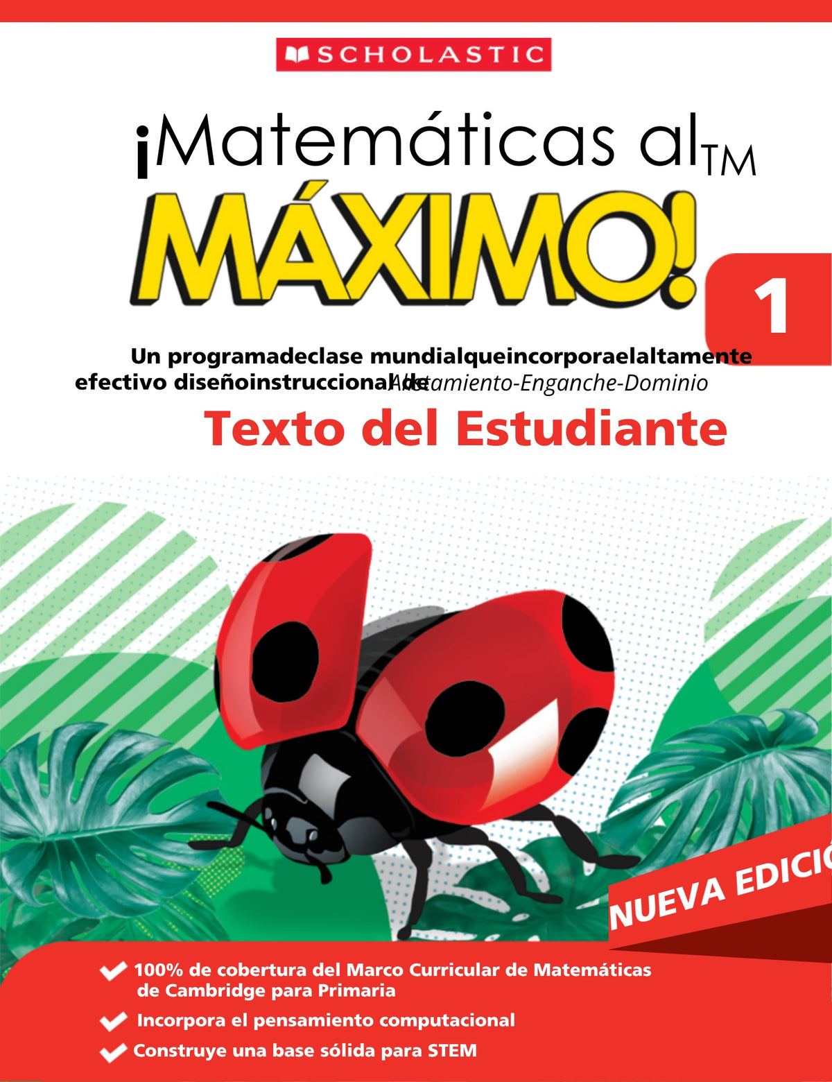 Matemáticas al Máximo Texto y Cuaderno de práctica Gr. 1. Nueva edición.